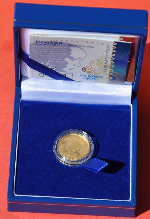 PROTEA 1/10oz Gold PROOF COIN 2013 Nelson Mandela - SA MINT BOX & CERTIFICATE
