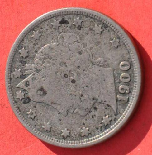 USA 5 Cents 1900 - RARE!!! - TOP NUMISMATIC COLLECTIBLE