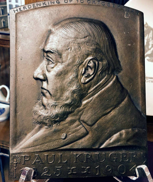 Very rare 1925 Pres. Paul Kruger memorial brass plaque
