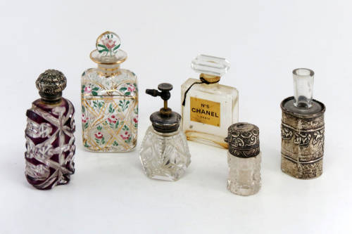 Collection of old perfume bottles