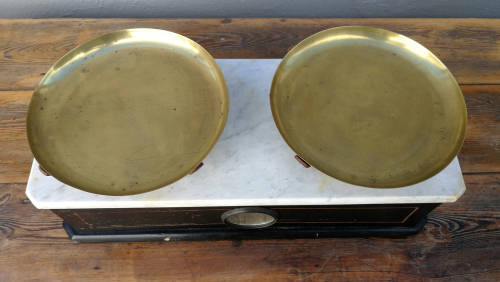 Very rare antique apothecary scale