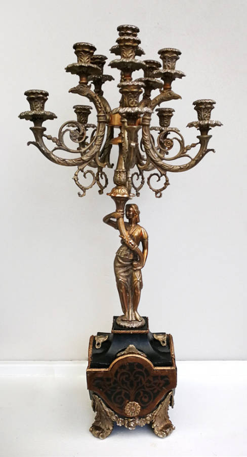 Ornate Italian 11 holder antique candelabra