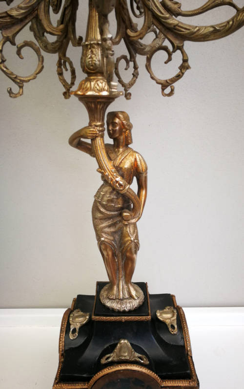 Ornate Italian 11 holder antique candelabra