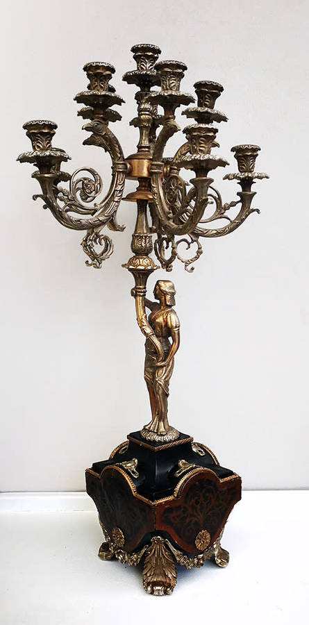 Ornate Italian 11 holder antique candelabra
