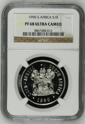 1990 One Rand (S1R) - NGC Graded PF68 Ultra Cameo.
