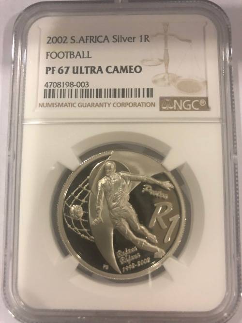 2002 Protea Football Silver R1 - NGC Graded PF67 Ultra Cameo.