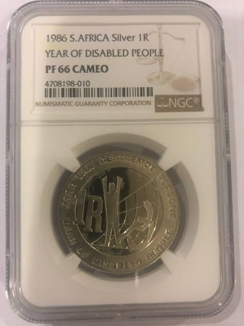1986 Proof Silver R1 -Year Of Disabled People - NGC PF66 Cameo - Hard To Find In Cameo !!!