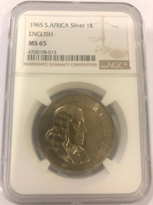 *** BRILLIANT UNC *** 1965 English Silver R1 - NGC Graded MS65 - Only 7 Coins Graded Higher !!!