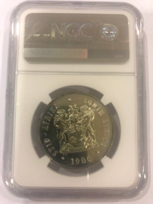 *** Finest Known In Cameo *** 1986 Proof Silver R1 - Johannesburg Anniversary - NGC PF68 Cameo