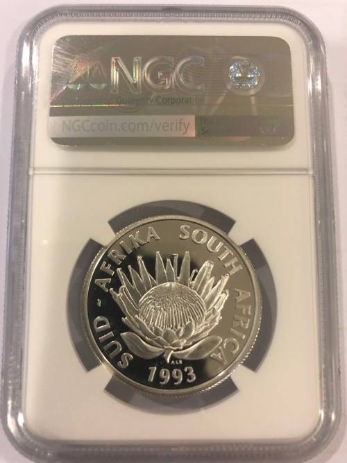 1993 Banking Protea Silver R1 Proof - NGC Graded PF69 Ultra Cameo - Only 6 Better !!!