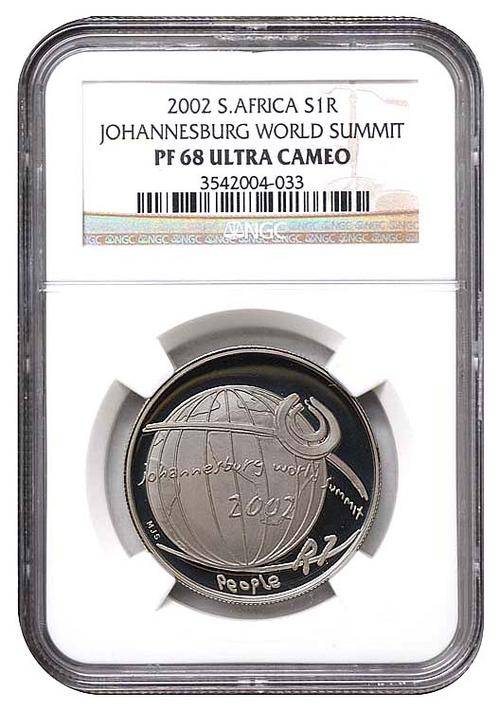 *** 2nd Finest Grade *** 2002 Protea World Summit S1R Graded PF68 Ultra Cameo. Crazy R1 Start.