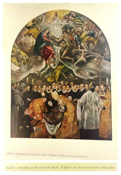 The Burial of the Count of Orgaz - El Greco  [Limited Edition - Artwork Print From 1958]