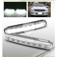 8 LED DRL Daytime Running Lights (100% Waterproof) Fits Various Cars, Hiper Bright Super White