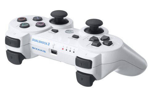 PS3 White DualShock SixAxis Wireless Bluetooth Controller For Sony Playstation 3