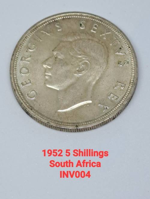 1952 5 SHILLINGS SOUTH AFRICAN UNION COIN