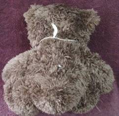 Plush Toy - Dark Brown Teddy With Red Bow +-28cm