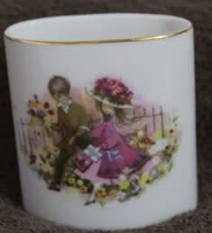 Little flower pot or for make up brushes - 8 x 8 4 cm  Royal made in SA