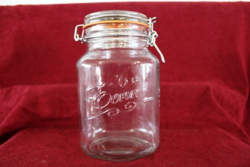 Glass Canister 19.5 cm / Eerin Vintage Mason Jar '633