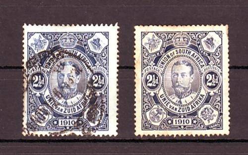 Union 1910 - George V Pair - Mint and Used