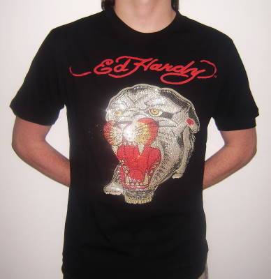(  Large Beaded  ) Ed Hardy Men's T Shirt ( Just Inn )