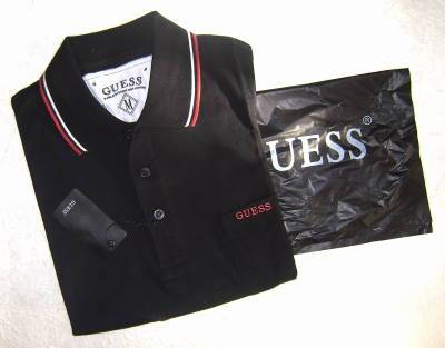 ( Large ) Guess - Brand New Black Golf Shirt