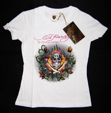 ( Large )( Just Inn ) - Stunning Ed Hardy Ladies Top's ( Beaded )