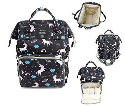 Diaper Bag Unicorn Multi-Function Waterproof Travel Backpack - pink colour