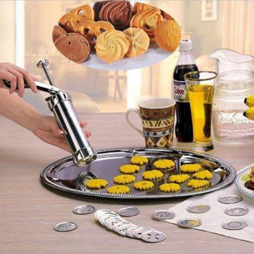 Biscuit Shaper Machine Cake Cutter Decorating Set 20Pcs Cookie Press Pump Machine