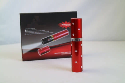 Lipstick Self-defense Electric Shock LED Flashlight Lady Style