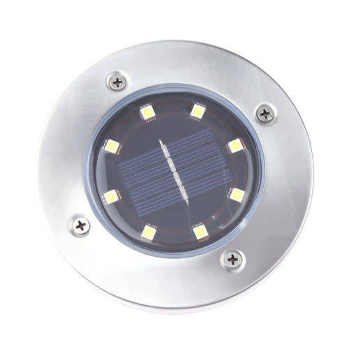 8 LED Solar Power Buried Light Under Ground Lamp Outdoor Path Way Garden Decking