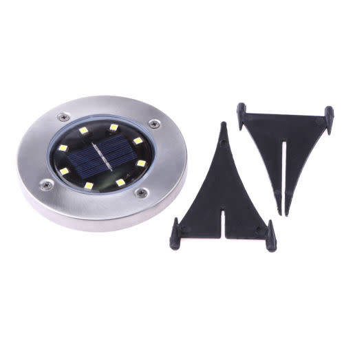 8 LED Solar Power Buried Light Under Ground Lamp Outdoor Path Way Garden Decking