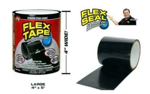 4" X 5' Flex Tape Patch Bond Super Strong Rubberized Waterproof Seal Repair Tape