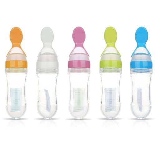 Baby Silicone Squeeze Feeding Bottle