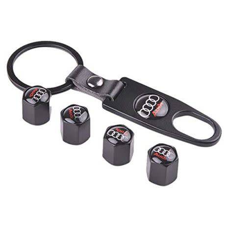 Fancy Tyre Valve Caps with Key Ring - AUDI