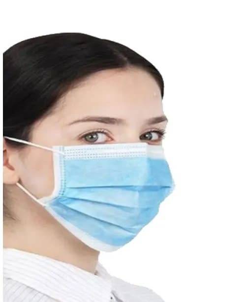 Disposable Face Masks 3Ply Protective Safety Masks in Bag - 50 Masks