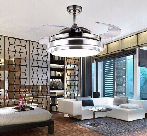 Remote Control Modern Luxury Quiet Auto Folding Invisible Ceiling Fan