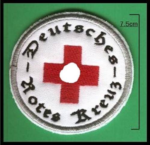 Embroidered WWII German Deutsches Rotes Kreus Round Patch Repro
