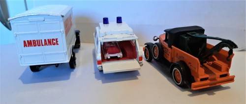 Three Diecast model Service vehicles, two by Corgi and one Matchbox Lesney Model 1:43 scale