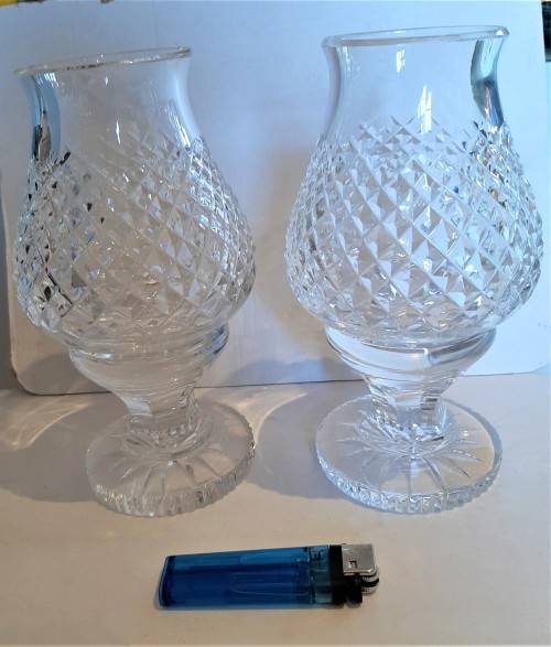 AMAZING FIND-Waterford Crystal Tealite candle Stands in excellent condition, Etch Marked.