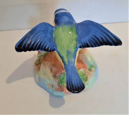 Seldom seen in this excellent condition-Denby China Blue Bird in flight on base.
