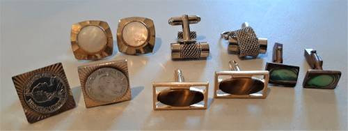 Impressive Vintage Retro 1960/70s snazzy quality designer style mens cuff links 21 pairs HIGH Value?