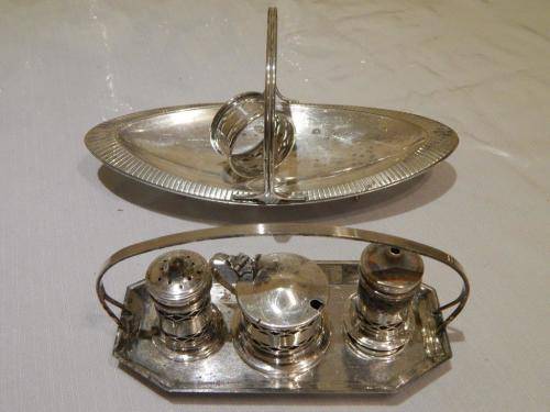 silver napkin silver salt silver pepper