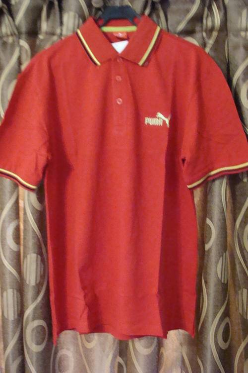 Mens Puma Golf Shirt Red X Large