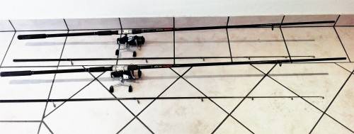 FISHING RODS CARP MASTER COMPLETE WITH OKUMA REELS X 2 * BID FROM R1 START FOR BOTH COMPLETE RODS *