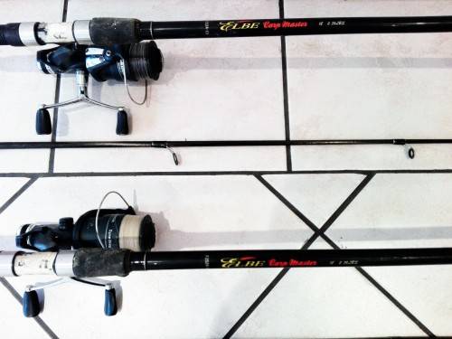 FISHING RODS CARP MASTER COMPLETE WITH OKUMA REELS X 2 * BID FROM R1 START FOR BOTH COMPLETE RODS *