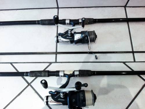 FISHING RODS CARP MASTER COMPLETE WITH OKUMA REELS X 2 * BID FROM R1 START FOR BOTH COMPLETE RODS *