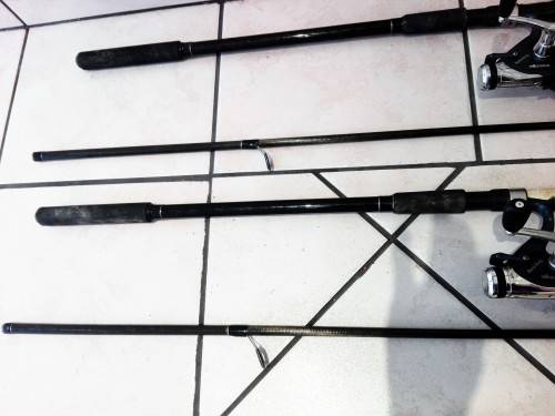 FISHING RODS CARP MASTER COMPLETE WITH OKUMA REELS X 2 * BID FROM R1 START FOR BOTH COMPLETE RODS *