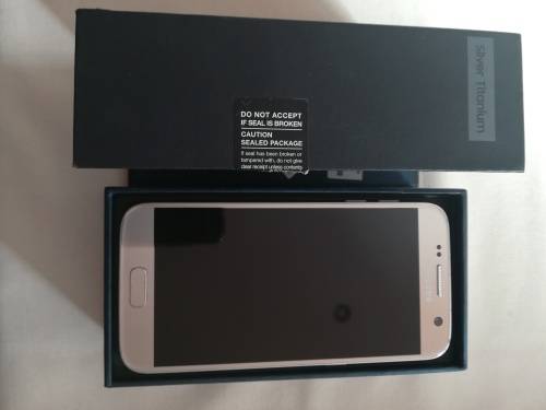 Samsung Galaxy S7 - Silver Titanium * Free Body Glove Cover *