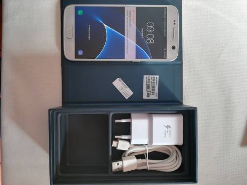 Samsung Galaxy S7 - Silver Titanium * Free Body Glove Cover *
