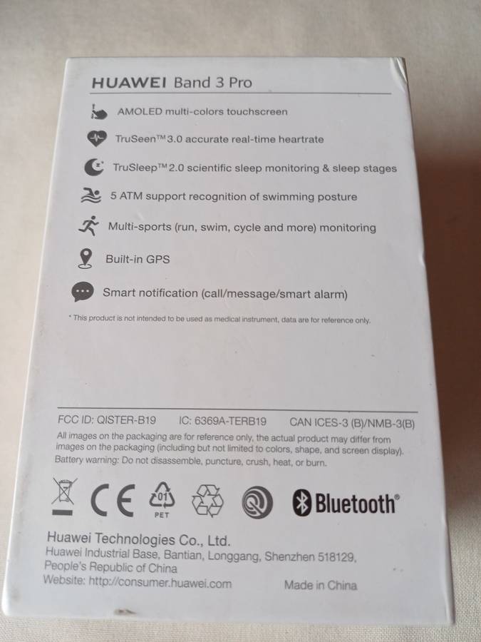 Hauwei Band 3 Pro - with GPS and Heart rate sensor